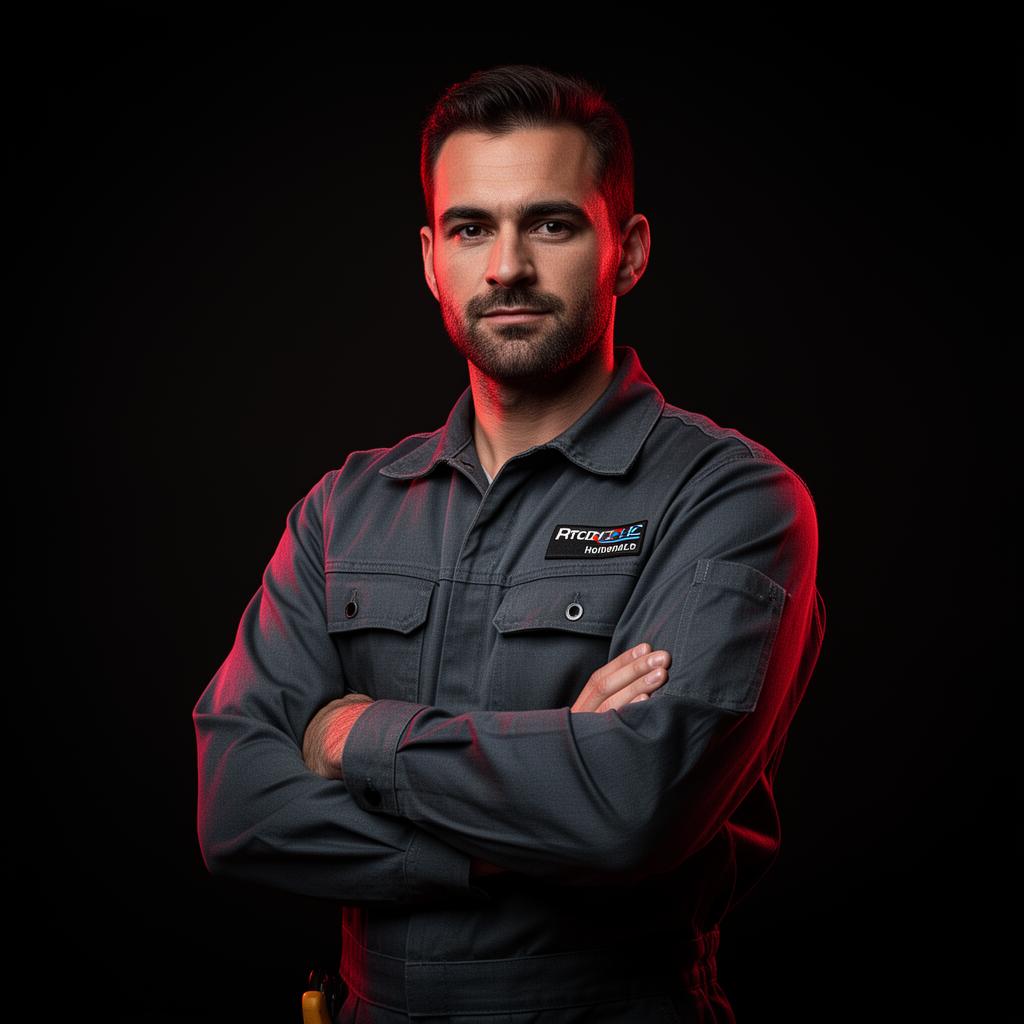 Professional home service technician ready for work